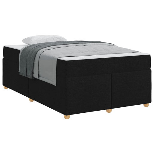 Estrutura da Cama de casal moderno com colchão Preto 120 x 190 cm tecido