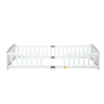 Cama infantil de 90 x 200 cm u2013 madeira de pinho com grades de segurança, acesso central, modelo de cama baixa u2013 branca