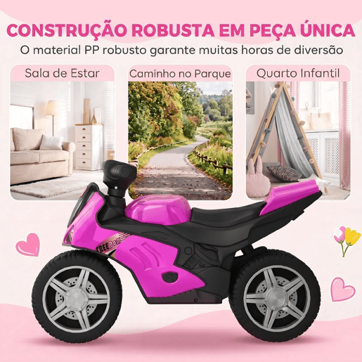 AIYAPLAY Bicicleta de Equilíbrio sem Pedais, Motocicleta Correpasinhos com Música e Rodas Extra Largas, para Crianças dos 18 aos 36 Meses, Rosa AIYAPLAY Bicicleta de Equilíbrio sem Pedais, Motocicleta Correpasinhos com Música e Rodas Extra Largas, para Crianças dos 18 aos 36 Meses, Rosa