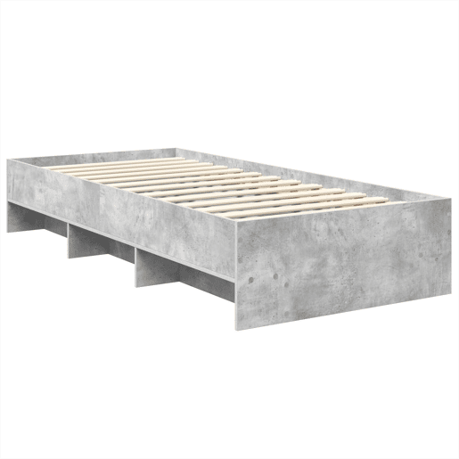 Estrutura De Cama De Casal Moderno - Cinzento 120 x 123 cm Madeira processada Estrutura De Cama De Casal Moderno - Cinzento 120 x 123 cm Madeira processada