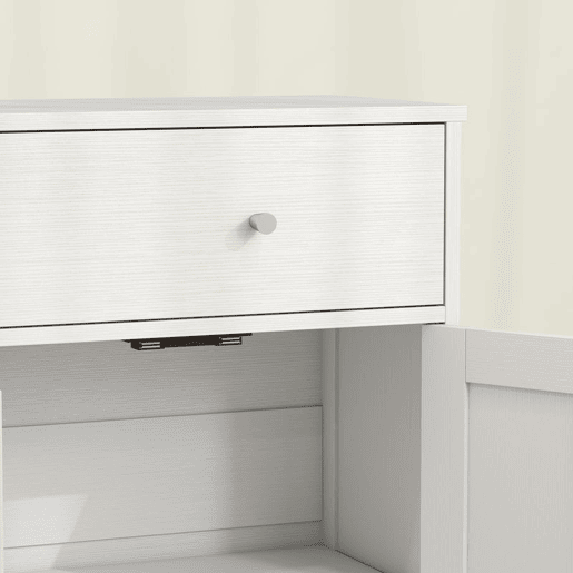 HOMCOM Armário de Casa de Banho Estreito com Gaveta, 2 Portas e 3 Prateleiras Abertas, Compacto, 80x30x80,2 cm, Branco Texturado HOMCOM Armário de Casa de Banho Estreito com Gaveta, 2 Portas e 3 Prateleiras Abertas, Compacto, 80x30x80,2 cm, Branco Texturado