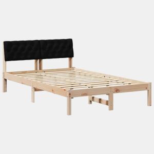 Estrutura da Cama de casal simple com cabeceira Castanho e preto 120 x 190 cm