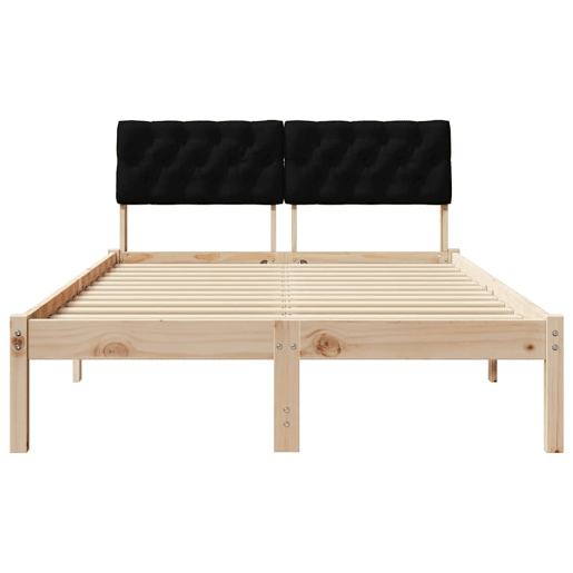 Estrutura da Cama de casal simple com cabeceira Castanho e preto 120 x 190 cm