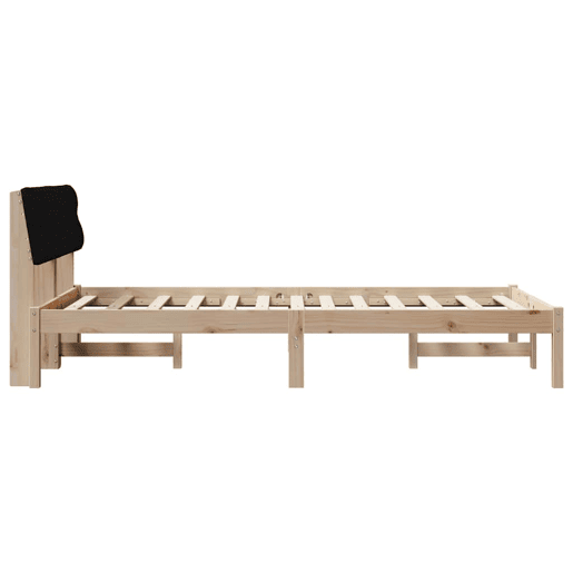 Estrutura da Cama de casal simple com cabeceira Castanho e preto 120 x 190 cm
