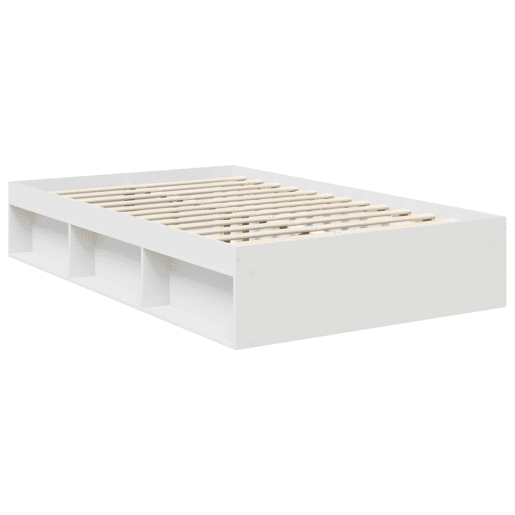Estrutura da Cama de casal simple com cabeceira Branco 120 x 190 cm Estrutura da Cama de casal simple com cabeceira Branco 120 x 190 cm