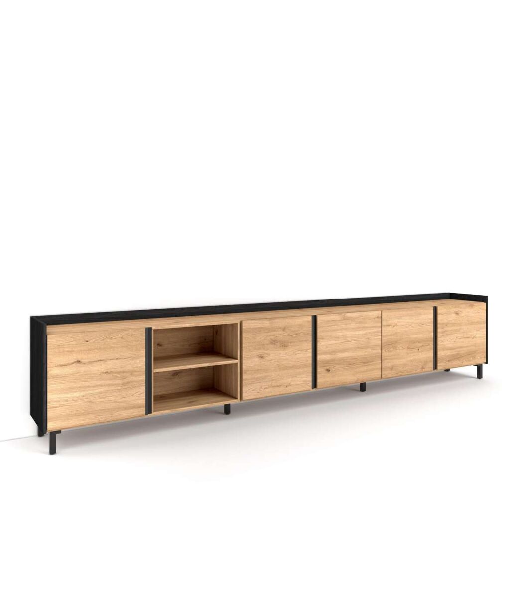 mueble tv olias-01 con puertas abatibles para salon