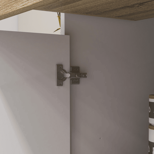 HOMCOM Armário Despenseiro de Cozinha Alto com 4 Portas, Prateleiras Ajustáveis e Gaveta, 98x39x180 cm, Branco e Natural HOMCOM Armário Despenseiro de Cozinha Alto com 4 Portas, Prateleiras Ajustáveis e Gaveta, 98x39x180 cm, Branco e Natural