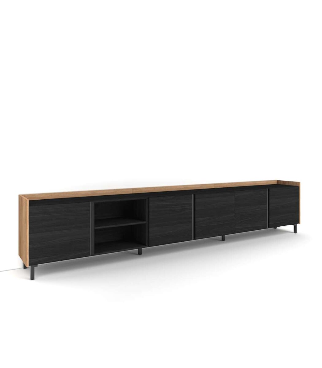 mueble tv olias-01 con puertas abatibles y diseno industrial