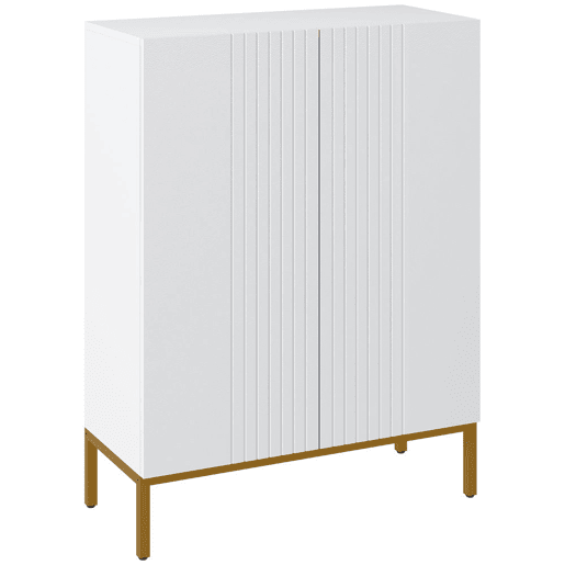 HOMCOM Sapateira de 5 Níveis com Portas de Fecho Suave, Prateleiras Ajustáveis, para 15-20 Pares, 72x31,5x95 cm, Branco HOMCOM Sapateira de 5 Níveis com Portas de Fecho Suave, Prateleiras Ajustáveis, para 15-20 Pares, 72x31,5x95 cm, Branco