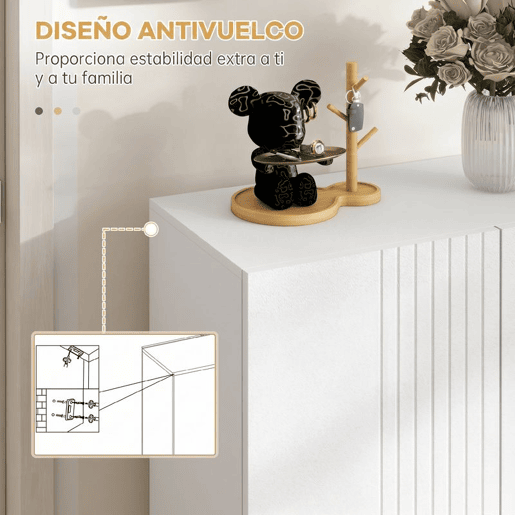 HOMCOM Sapateira de 5 Níveis com Portas de Fecho Suave, Prateleiras Ajustáveis, para 15-20 Pares, 72x31,5x95 cm, Branco HOMCOM Sapateira de 5 Níveis com Portas de Fecho Suave, Prateleiras Ajustáveis, para 15-20 Pares, 72x31,5x95 cm, Branco