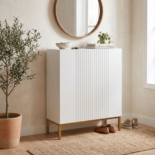 HOMCOM Sapateira de 5 Níveis com Portas de Fecho Suave, Prateleiras Ajustáveis, para 15-20 Pares, 72x31,5x95 cm, Branco HOMCOM Sapateira de 5 Níveis com Portas de Fecho Suave, Prateleiras Ajustáveis, para 15-20 Pares, 72x31,5x95 cm, Branco