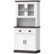 Alacena de Cocina MDF, Vidrio Templado HOMCOM, hogar - cocina Alacena de Cocina MDF, Vidrio Templado HOMCOM, hogar - cocina Marrón