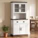 Alacena de Cocina MDF, Vidrio Templado HOMCOM, hogar - cocina Alacena de Cocina MDF, Vidrio Templado HOMCOM, hogar - cocina Marrón