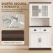 Alacena de Cocina MDF, Vidrio Templado HOMCOM, hogar - cocina Alacena de Cocina MDF, Vidrio Templado HOMCOM, hogar - cocina Marrón