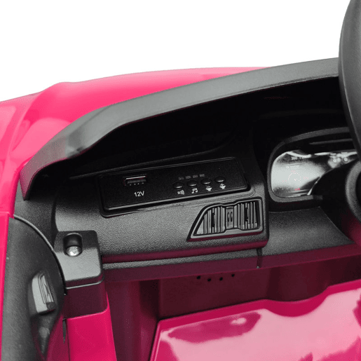AIYAPLAY Carro Elétrico para Crianças Audi R8 Spyder 12 V com Comando 2,4 GHz, 2 Motores, Arranque Suave, Suspensão Traseira, Música, Buzina, USB e Faróis LED, Rosa