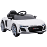 AIYAPLAY Carro Elétrico Infantil Audi R8 Spyder 12V com Comando 2,4 GHz, 2 Motores, Luzes LED, Música e USB, Branco, +3 Anos