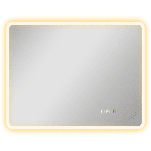HOMCOM Espelho de Casa de Banho LED com Bluetooth 90x70 cm, 3 Tons de Luz, Brilho Regulável, Antiembaciamento, Memória e IP44 HOMCOM Espelho de Casa de Banho LED com Bluetooth 90x70 cm, 3 Tons de Luz, Brilho Regulável, Antiembaciamento, Memória e IP44