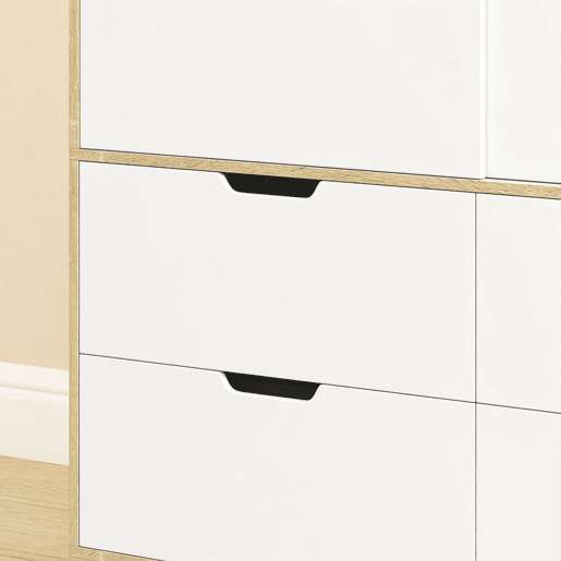 HOMCOM Roupeiro Moderno com Portas de Correr, Varão, Prateleiras Ajustáveis e 4 Gavetas, 120x50x187,5 cm, Carvalho e Branco HOMCOM Roupeiro Moderno com Portas de Correr, Varão, Prateleiras Ajustáveis e 4 Gavetas, 120x50x187,5 cm, Carvalho e Branco