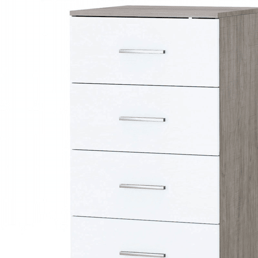HOMCOM Cómoda de 6 Gavetas, Cómoda Alta e Estreita para Quarto, Sala, Quarto de Vestir ou Entrada, 40x40x110 cm, Cinza-claro e Branco HOMCOM Cómoda de 6 Gavetas, Cómoda Alta e Estreita para Quarto, Sala, Quarto de Vestir ou Entrada, 40x40x110 cm, Cinza-claro e Branco