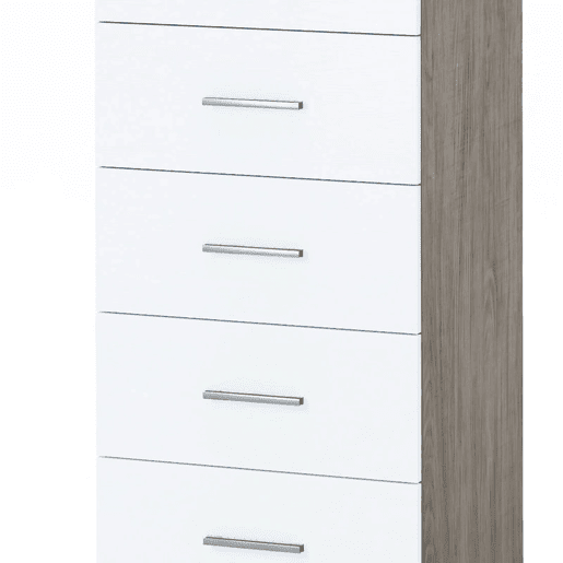 HOMCOM Cómoda de 6 Gavetas, Cómoda Alta e Estreita para Quarto, Sala, Quarto de Vestir ou Entrada, 40x40x110 cm, Cinza-claro e Branco HOMCOM Cómoda de 6 Gavetas, Cómoda Alta e Estreita para Quarto, Sala, Quarto de Vestir ou Entrada, 40x40x110 cm, Cinza-claro e Branco