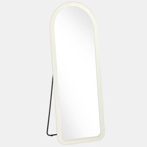 HOMCOM Espelho de Corpo Inteiro 160x60 cm, de Pé ou de Parede, Moldura em Arco Aveludada, para Quarto e Quarto de Vestir
