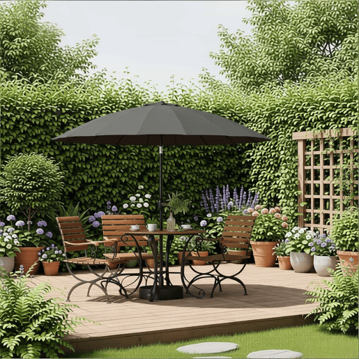 Guarda-sol de jardim 167 x 273 x 261 cm - Tamanho grande com inclinação ajustável para terraço e piscina - Cinzento escuro Guarda-sol de jardim 167 x 273 x 261 cm - Tamanho grande com inclinação ajustável para terraço e piscina - Cinzento escuro