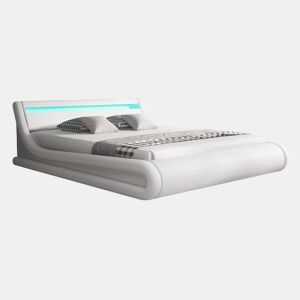 Cama Quarto de dormir Branco 214x157x65 LED Parisina Muebles Bonitos