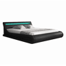 Cama Quarto de dormir Preto 214x157x65 LED Parisina Muebles Bonitos