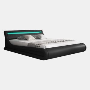 Cama Quarto de dormir Preto 214x167x65 LED Parisina Muebles Bonitos
