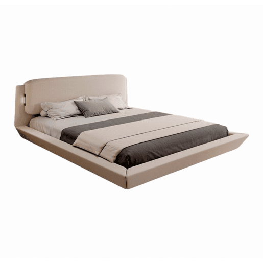 Cama com estrado Quarto de dormir Bege 209x178x79 LED Diana Muebles Bonitos Cama com estrado Quarto de dormir Bege 209x178x79 LED Diana Muebles Bonitos