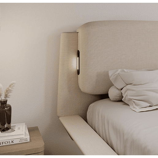 Cama com estrado Quarto de dormir Bege 209x178x79 LED Diana Muebles Bonitos Cama com estrado Quarto de dormir Bege 209x178x79 LED Diana Muebles Bonitos