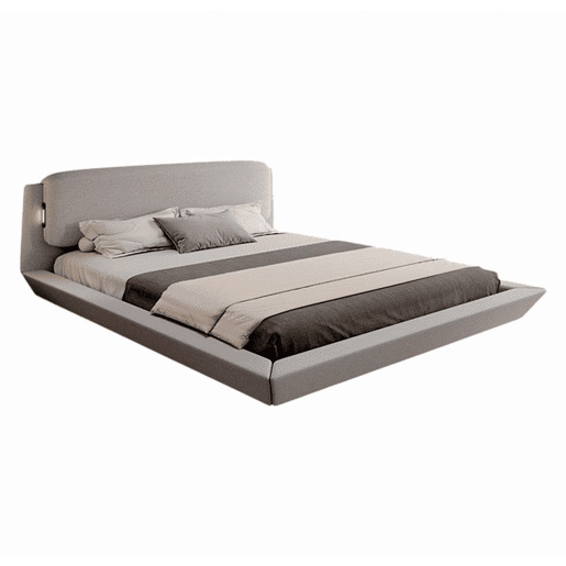 Cama com estrado Quarto de dormir Cinzento 209x178x79 LED Diana Muebles Bonitos