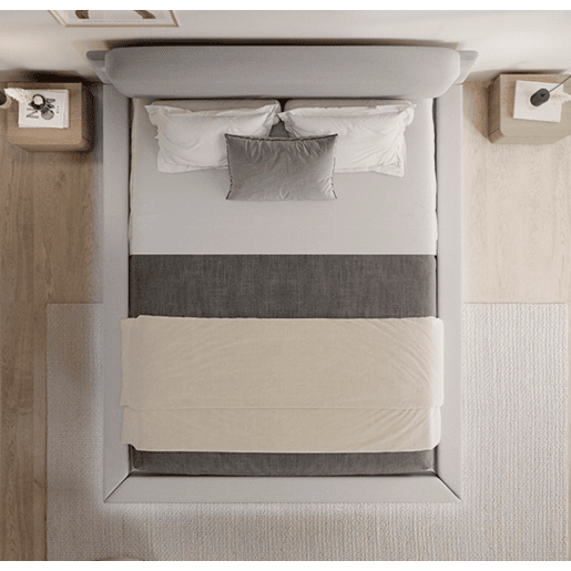 Cama com estrado Quarto de dormir Cinzento 209x178x79 LED Diana Muebles Bonitos