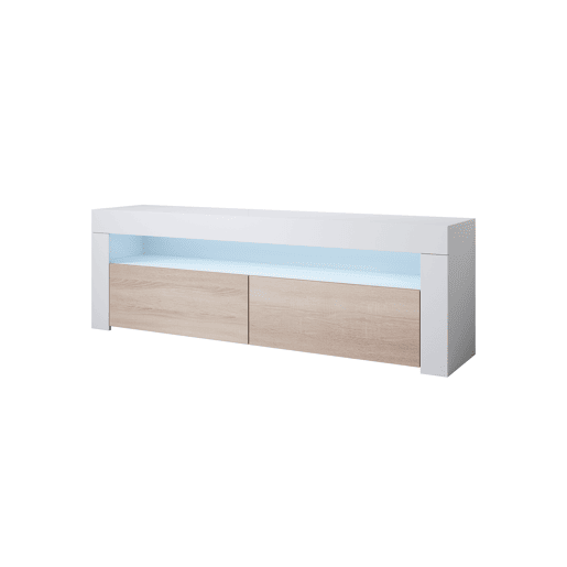 Móvel TV Sala de estar e jantar BrancoSonoma 140x35x50,5 LED Aker Muebles Bonitos Móvel TV Sala de estar e jantar BrancoSonoma 140x35x50,5 LED Aker Muebles Bonitos