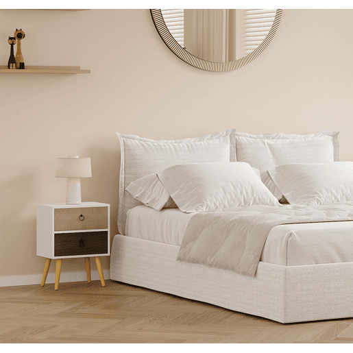Mesa de cabeceira Quarto de dormir Multicolorido 45x29,5x52,5 2 gavetas Leticia Muebles Bonitos Mesa de cabeceira Quarto de dormir Multicolorido 45x29,5x52,5 2 gavetas Leticia Muebles Bonitos