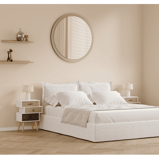 Mesa de cabeceira Quarto de dormir Multicolorido 52x29,5x68 3 gavetas Leticia Muebles Bonitos