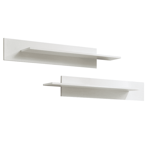 Conjunto 2 Prateleiras Sala de estar e jantar Branco 100x20x20 Nora Muebles Bonitos Conjunto 2 Prateleiras Sala de estar e jantar Branco 100x20x20 Nora Muebles Bonitos