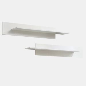 Conjunto 2 Prateleiras Sala de estar e jantar Branco 100x20x20 Nora Muebles Bonitos