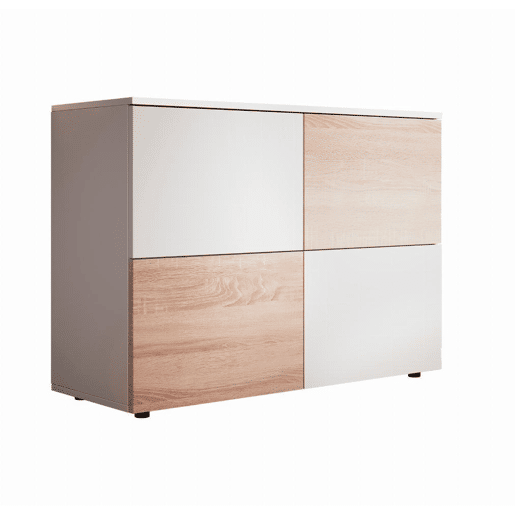 Aparador Sala de estar e jantar BrancoSonoma 90x34x68 2 portas Zoel Muebles Bonitos