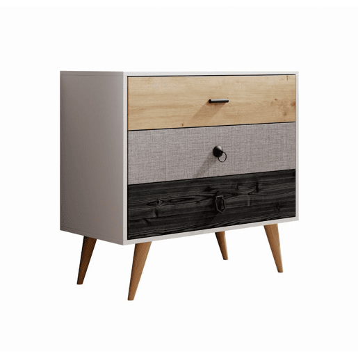 Cómoda Quarto de dormir Multicolorido 80x39,5x78,8 3 gavetas Leticia Muebles Bonitos Cómoda Quarto de dormir Multicolorido 80x39,5x78,8 3 gavetas Leticia Muebles Bonitos