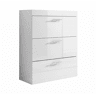 Cómoda Quarto de dormir Branco 75x36x99 3 gavetas Dalia Muebles Bonitos