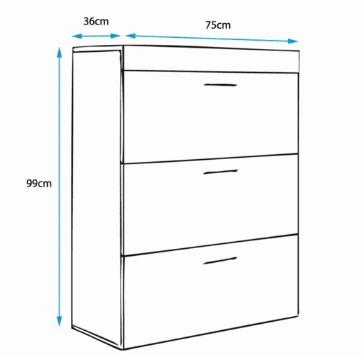 Cómoda Quarto de dormir Branco 75x36x99 3 gavetas Dalia Muebles Bonitos Cómoda Quarto de dormir Branco 75x36x99 3 gavetas Dalia Muebles Bonitos