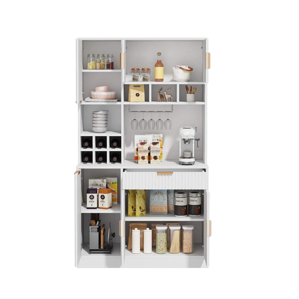 Armario de cocina con 6 puertas y 1 cajón