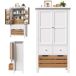 Armario de cocina con 2 puertas y 5 cajones 80 Armario de cocina con 2 puertas y 5 cajones 80 Blanco/ Madera