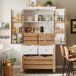 Armario de cocina con 2 puertas y 5 cajones 80 Armario de cocina con 2 puertas y 5 cajones 80 Blanco/ Madera