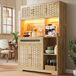 Armario de cocina con 5 puertas y 1 cajón Armario de cocina con 5 puertas y 1 cajón Natural