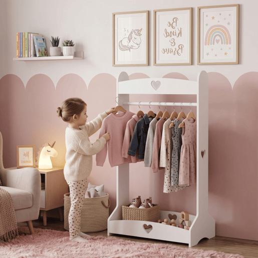 Bengaleiro infantil Haandsvanssad con compartimento aberto126x73x43cm Branco en.casa Bengaleiro infantil Haandsvanssad con compartimento aberto126x73x43cm Branco en.casa