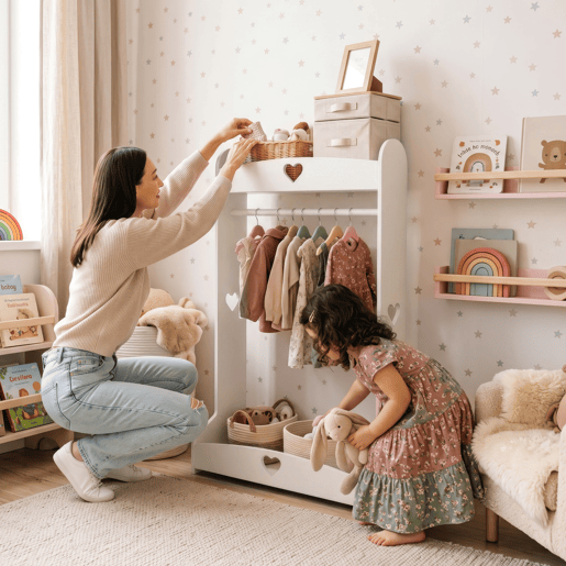 Bengaleiro infantil Haandsvanssad con compartimento aberto126x73x43cm Branco en.casa Bengaleiro infantil Haandsvanssad con compartimento aberto126x73x43cm Branco en.casa