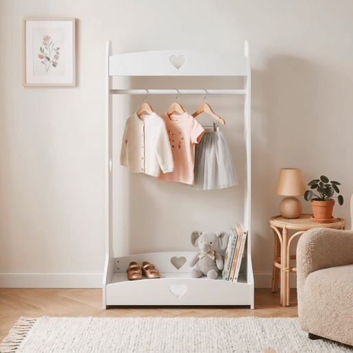 Bengaleiro infantil Haandsvanssad con compartimento aberto126x73x43cm Branco en.casa Bengaleiro infantil Haandsvanssad con compartimento aberto126x73x43cm Branco en.casa