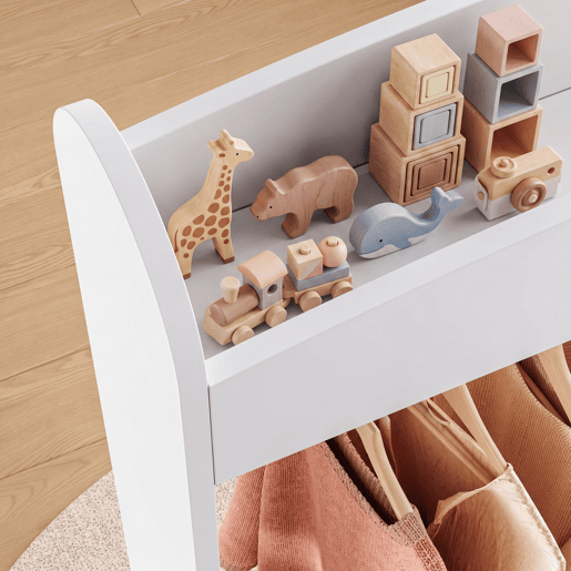 Bengaleiro infantil Haandsvanssad con compartimento aberto126x73x43cm Branco en.casa Bengaleiro infantil Haandsvanssad con compartimento aberto126x73x43cm Branco en.casa